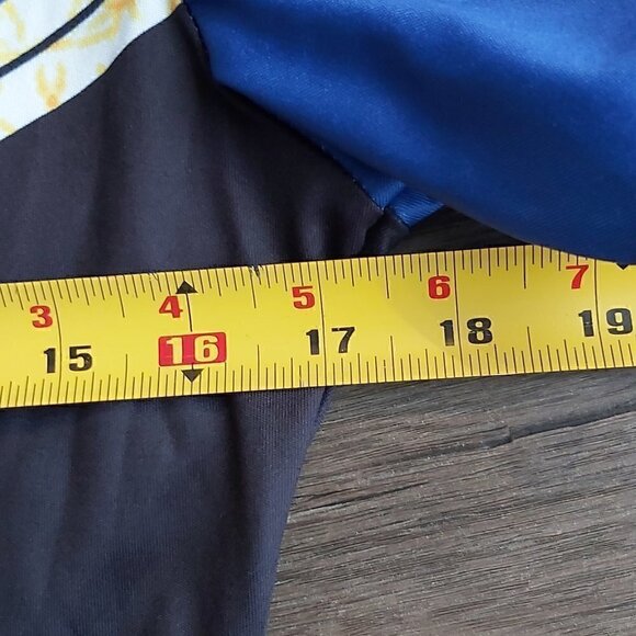 NWOT Elegant Blue Geometric Pencil Dress - Picture 3 of 5